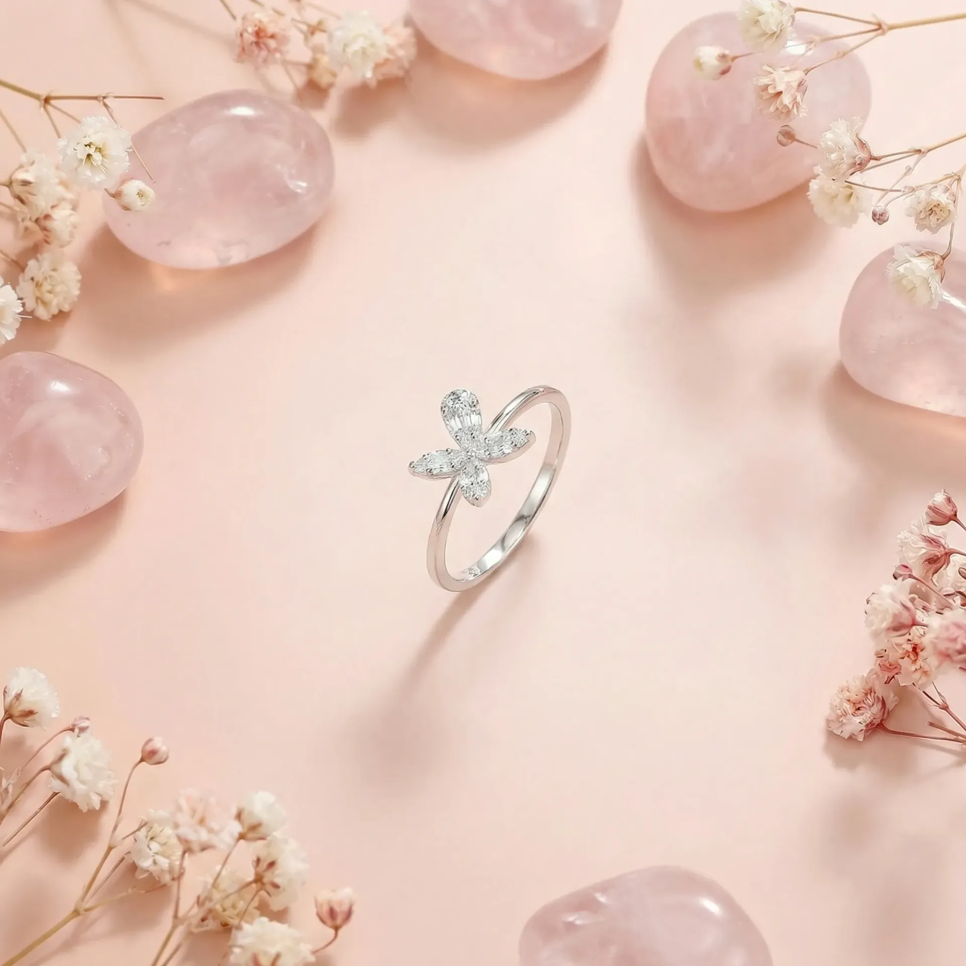 cute flower silver925 ring