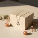 open butterfly with blue silver925 necklace 