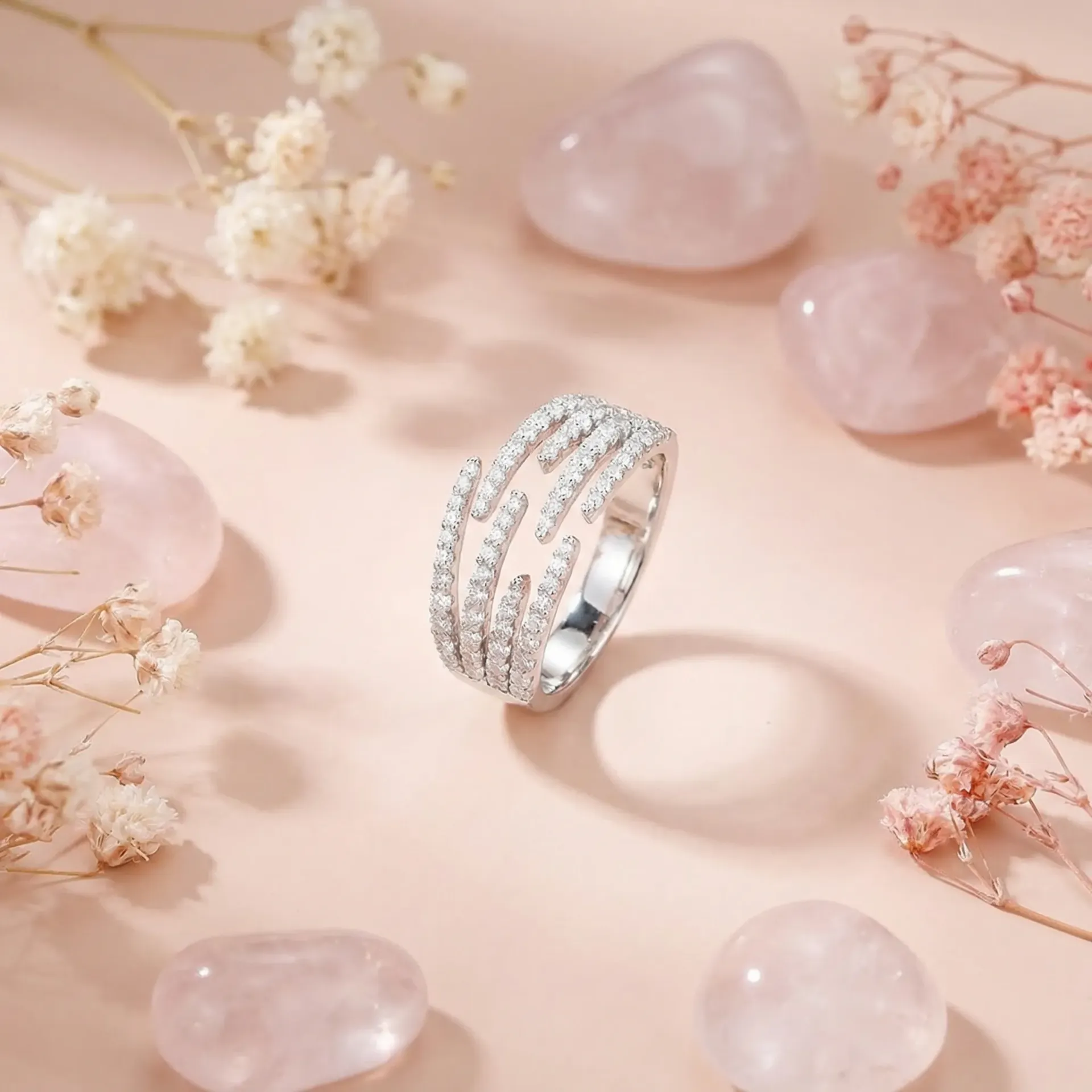 8 lines silver925 ring