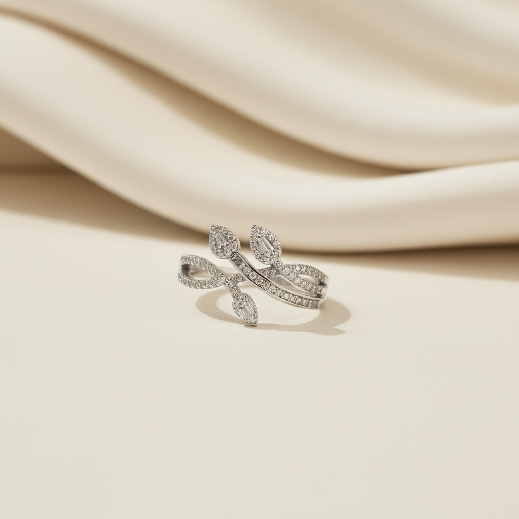 [03ZRG1S250285-6] cross lines drop silver925 ring (6)