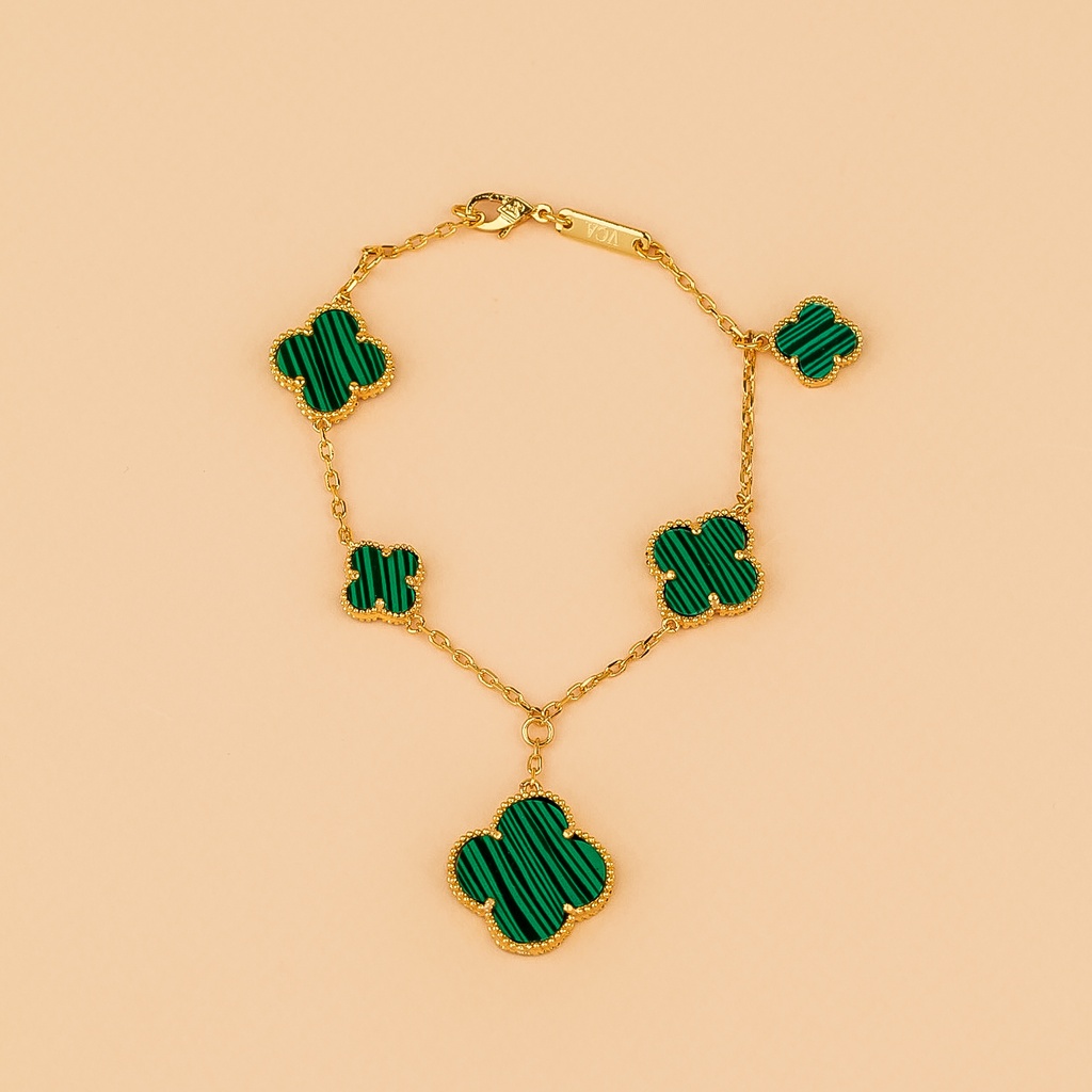 Big flower bracelet (green)