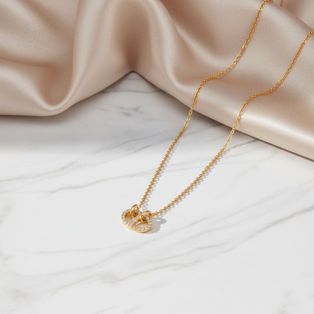 D LOCK NECKLACE (gold)