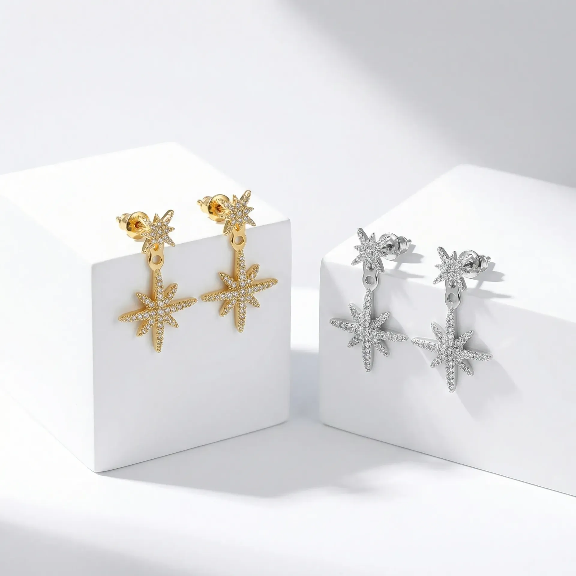 2SHINY STAR EARRING (gold)