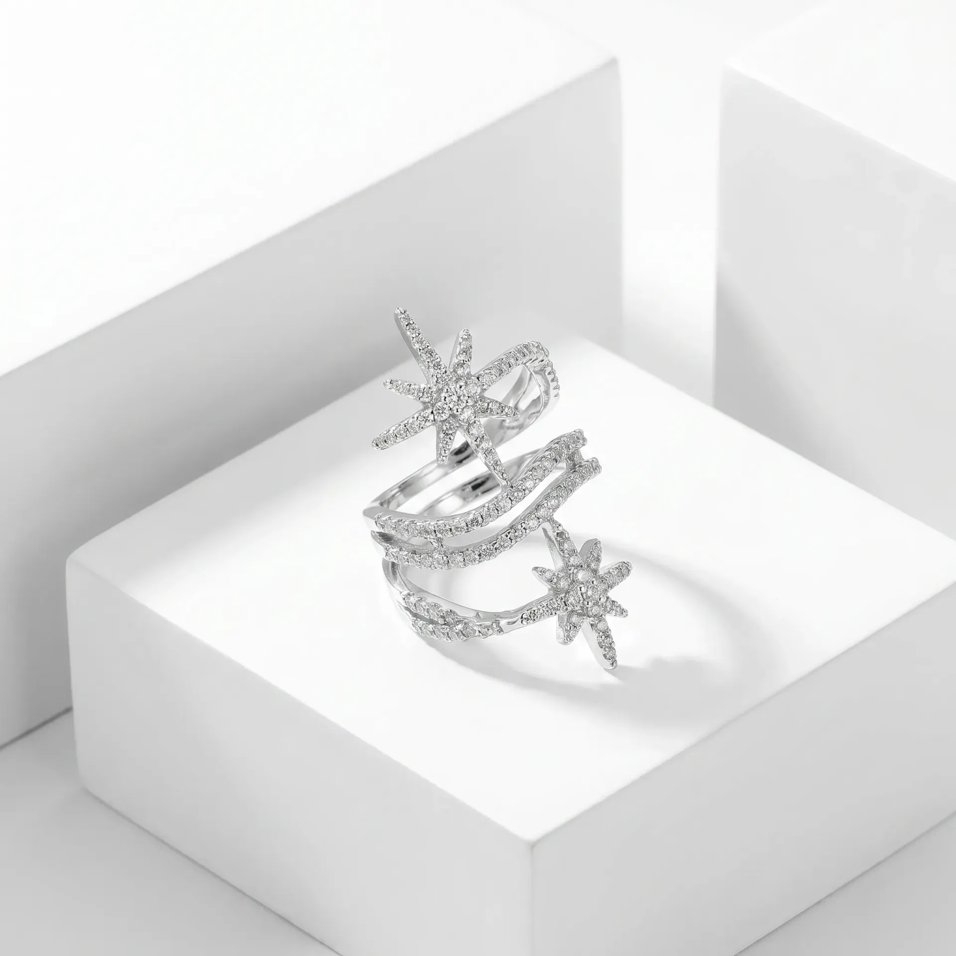 2SHINY STAR LAYERS RING