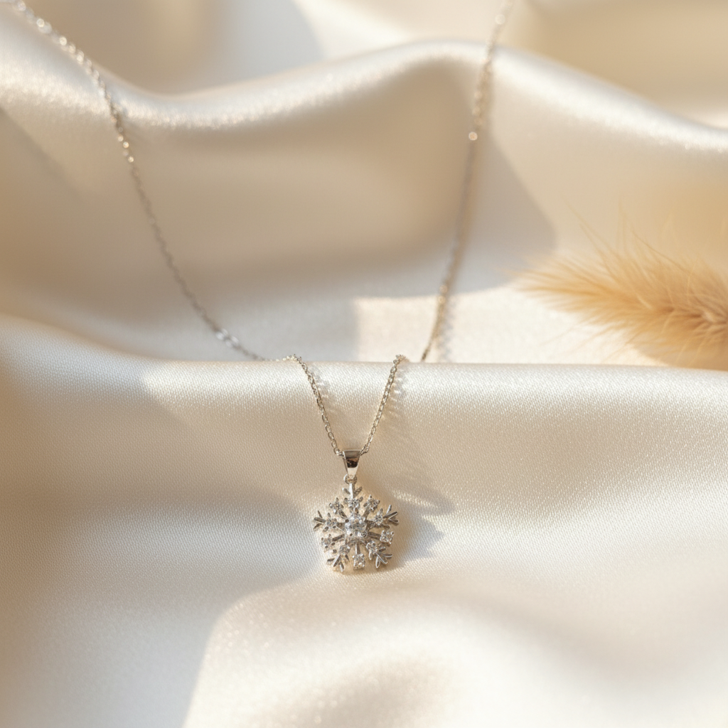 [A5069] snowflake silver925 necklace 