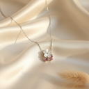 ceramic flower silver925 necklace 