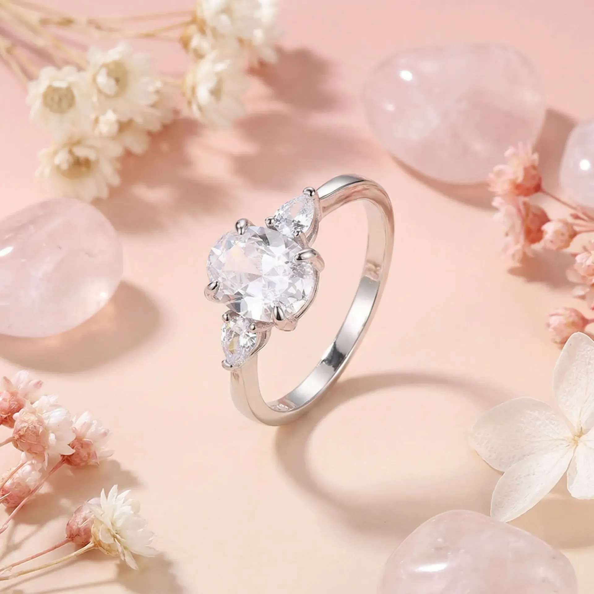 big oval drops silver925 ring 