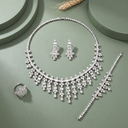 Leaf drops elegant zircon set