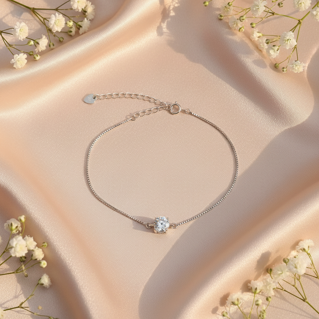 [C5783] سوار فضة 925 بحجر صغير