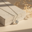 قلادة فضة 925 حجر زهري