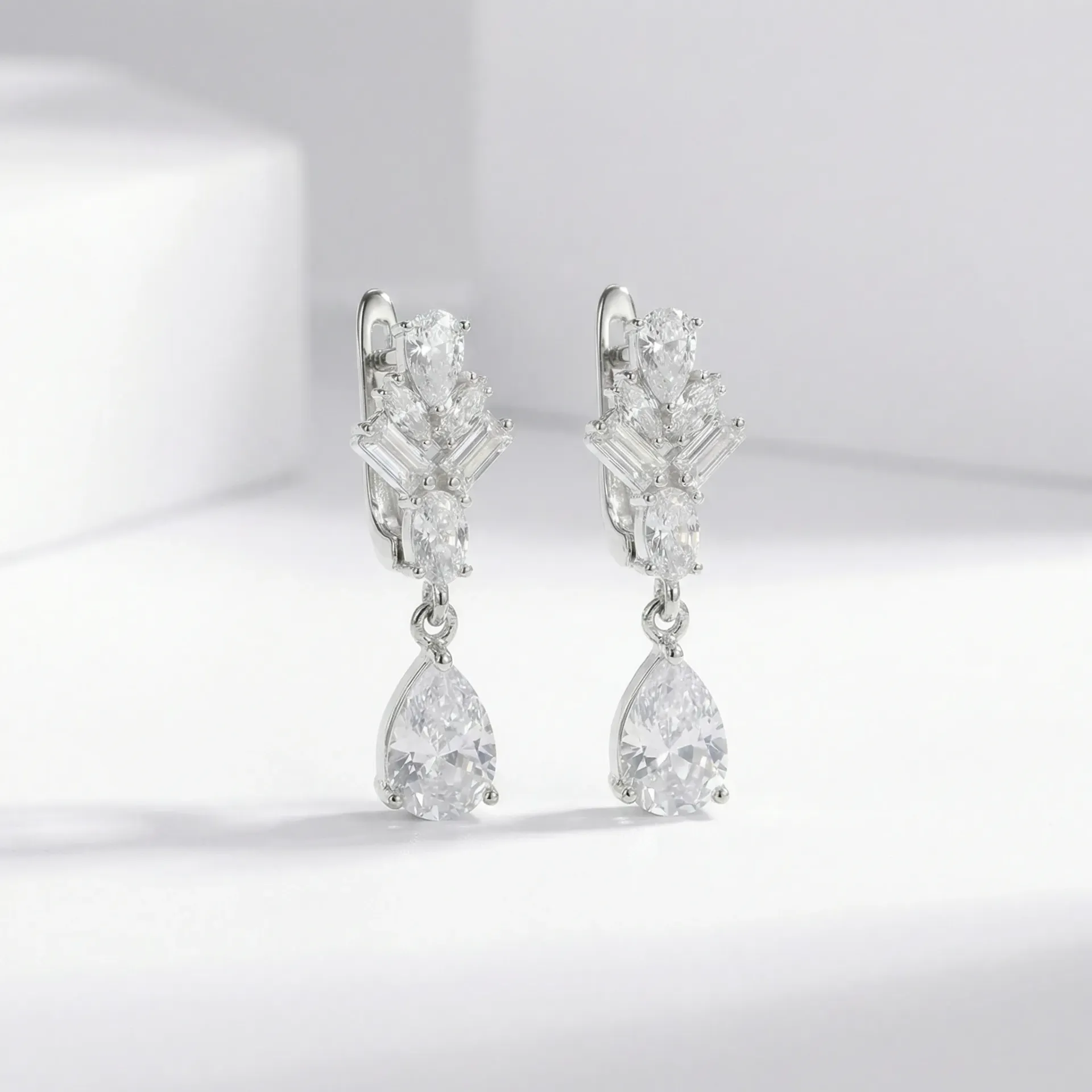 multi big drops silver925 earring