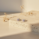 pink stone silver925 earrings