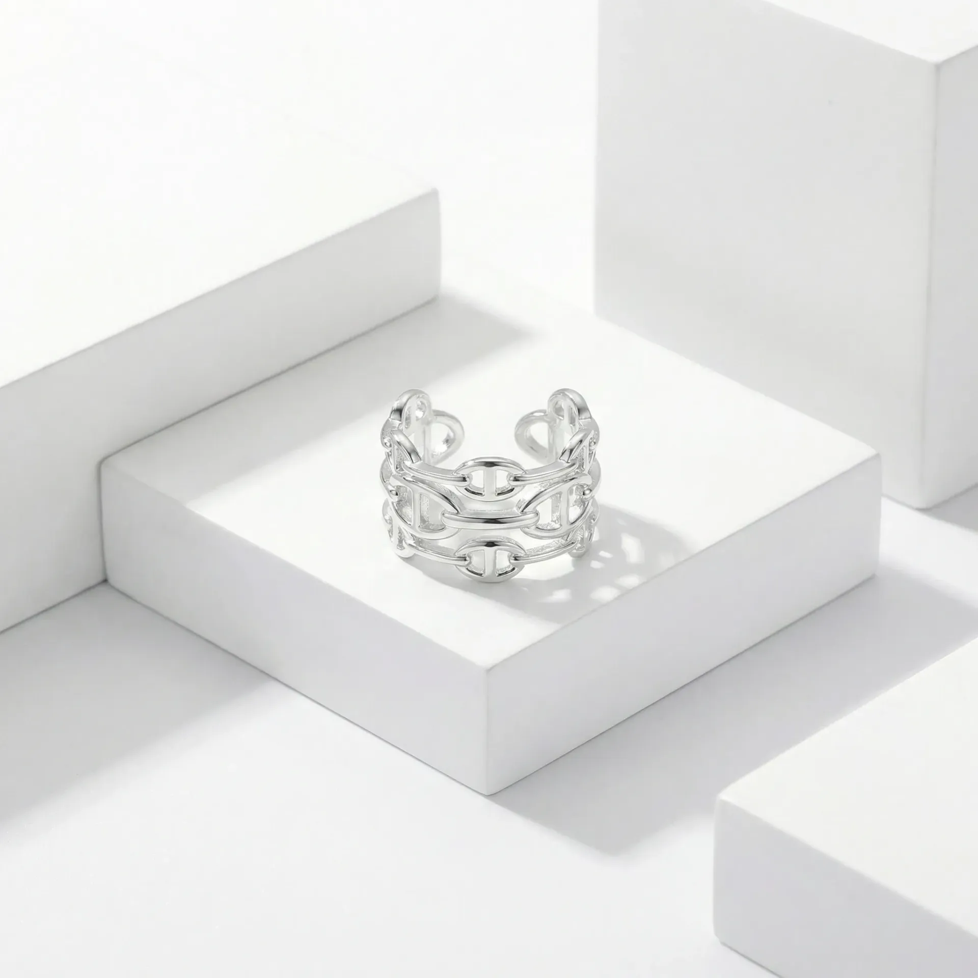 [R6946-6] 3layers Dlock silver925 ring (6)