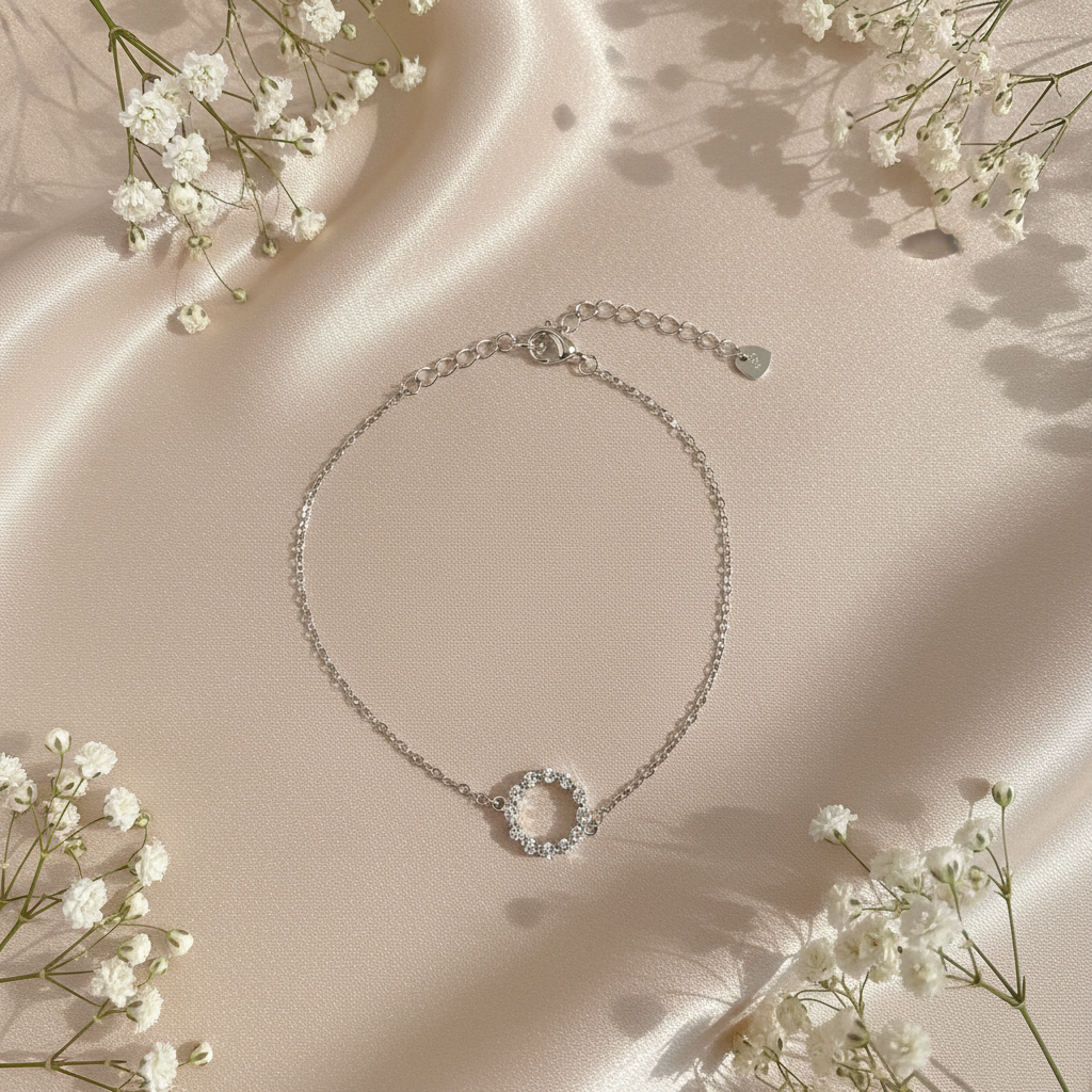 [C5408] open Round silver925 bracelet   