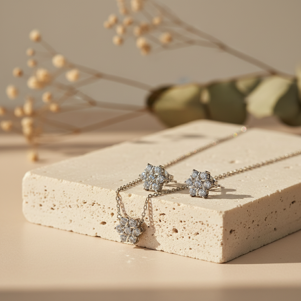 cute snow silver925 SET