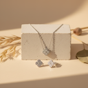 flower stone silver925 SET