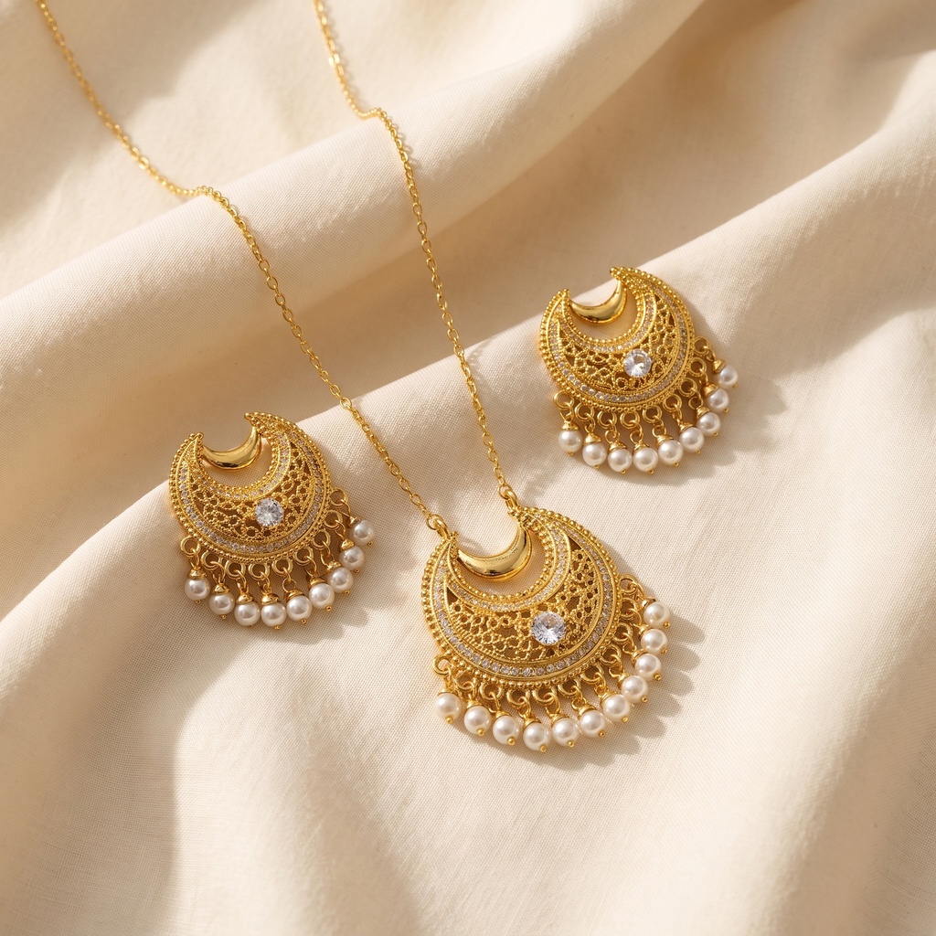 Moon lulu necklace set 