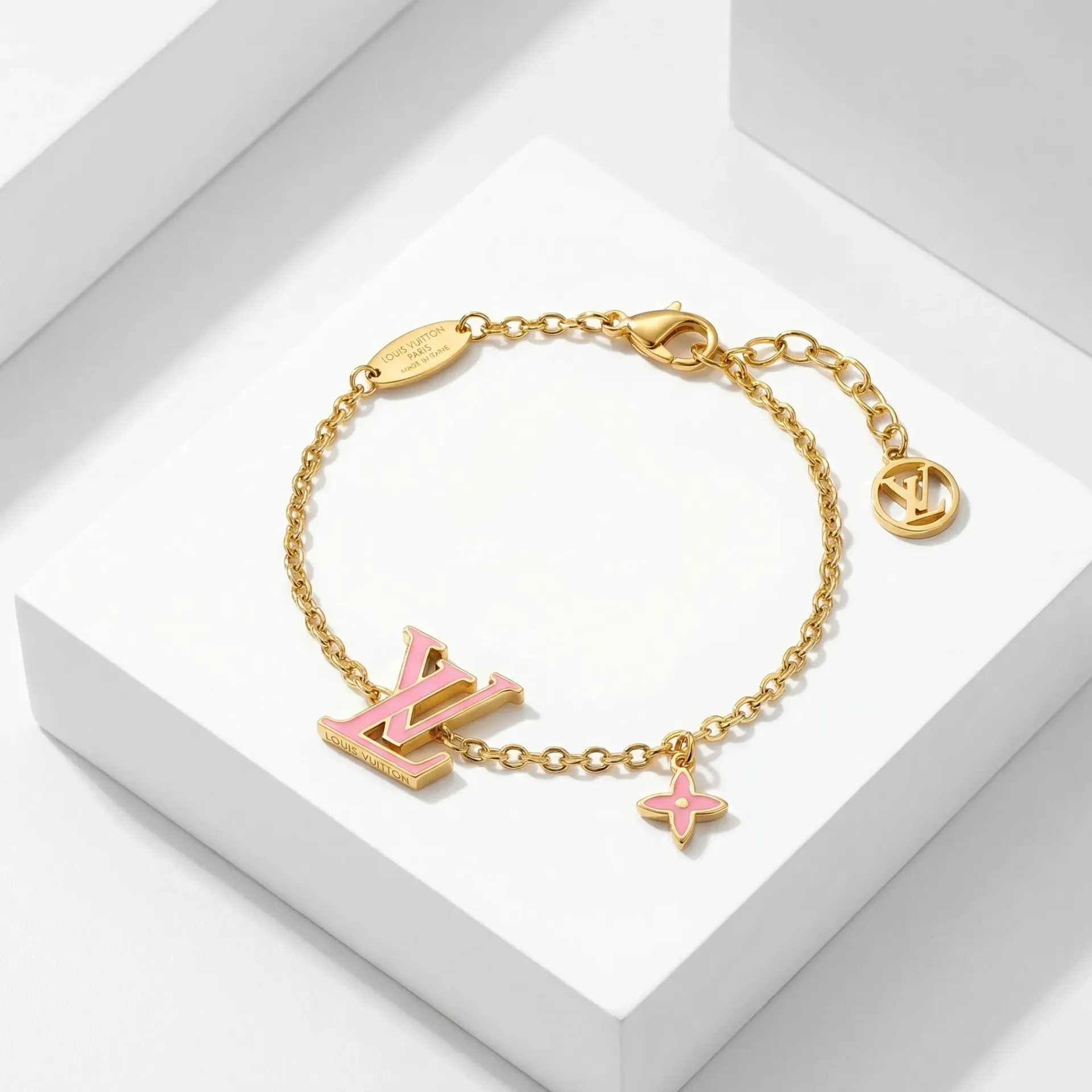 pink lv bracelet