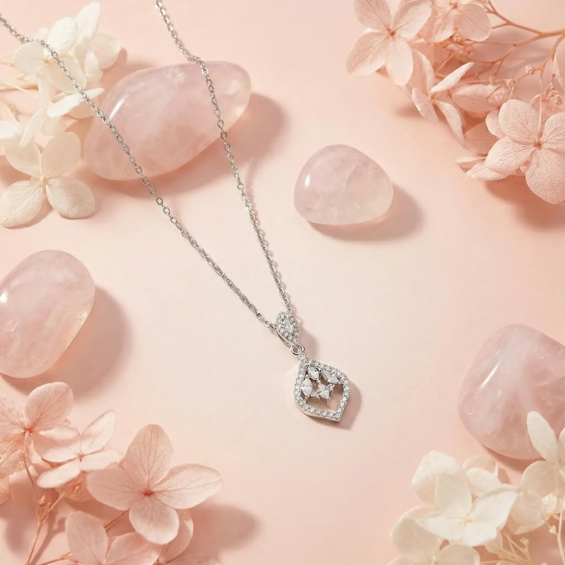 big and small leaves silver925 neckalce