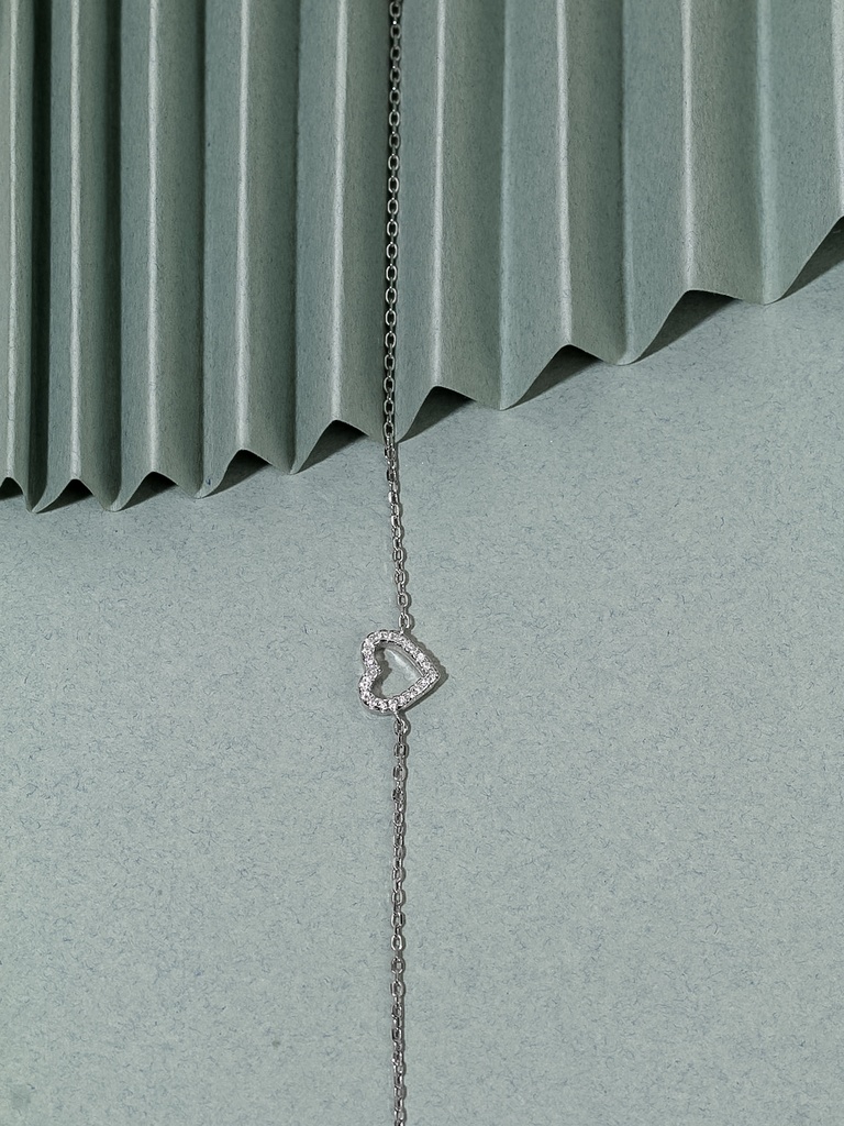 1 heart silver 925 bracelet