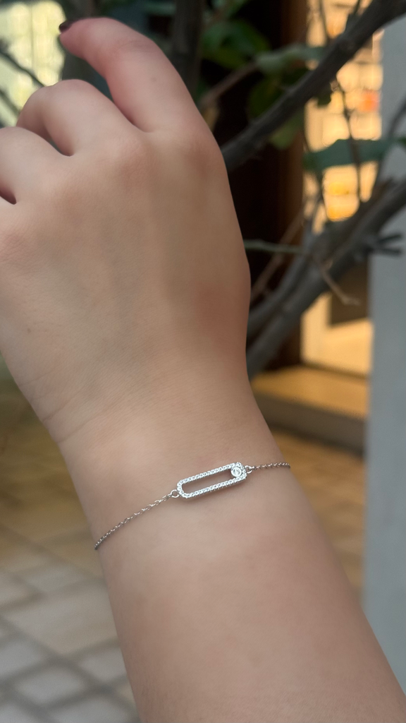 [BS-25-02] 1 dot silver 925 k bracelet