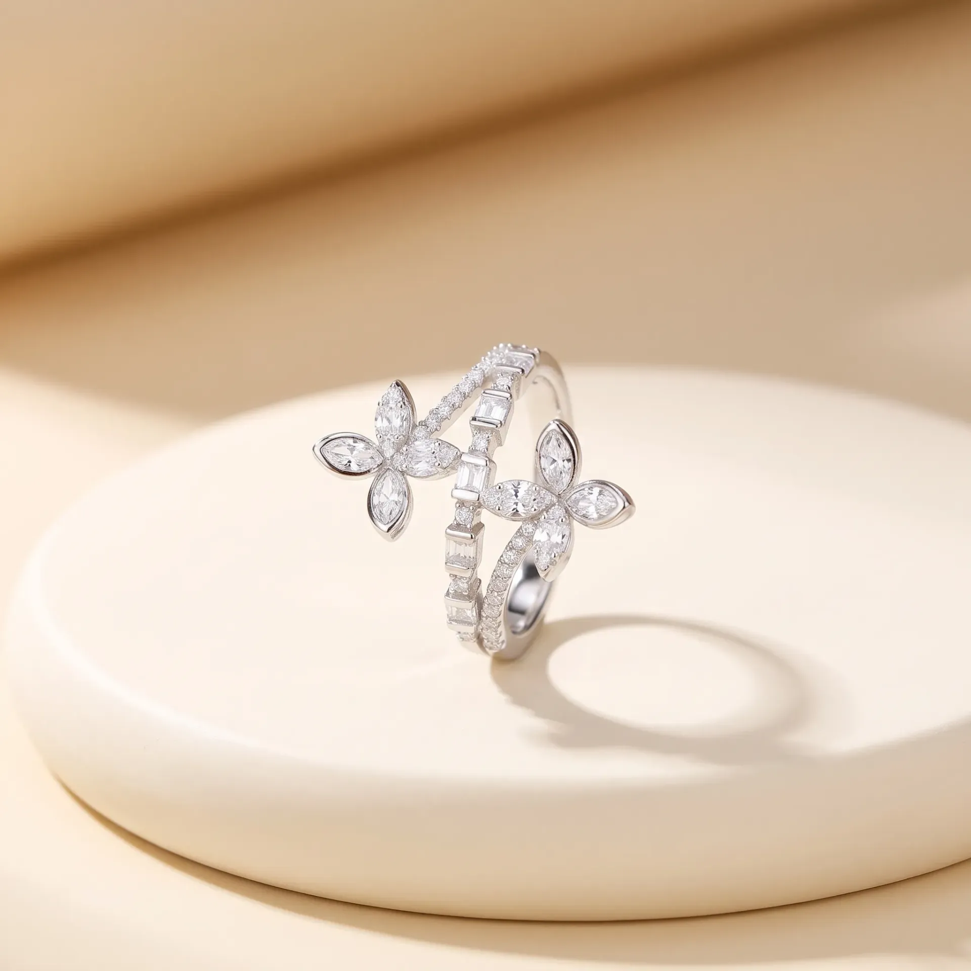2flower between line silver925 ring (6)