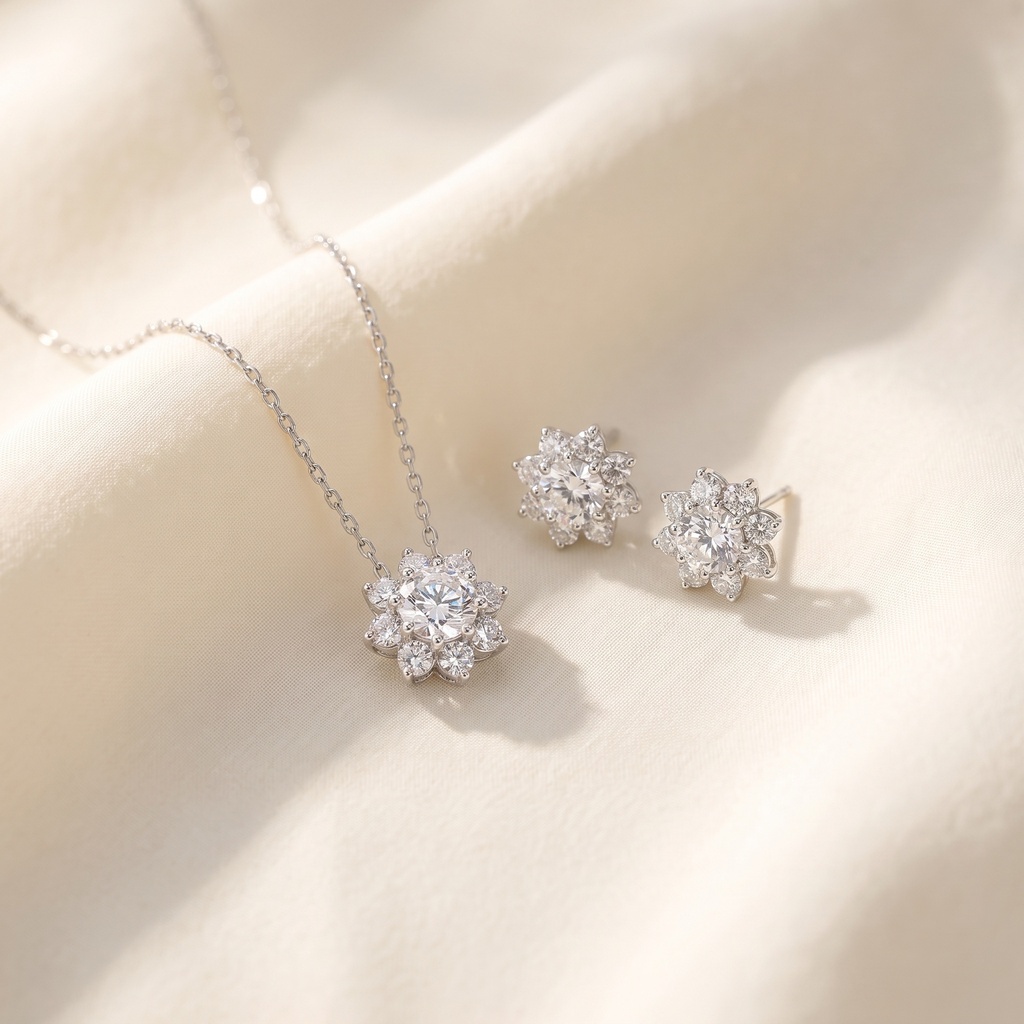 Snow necklace set