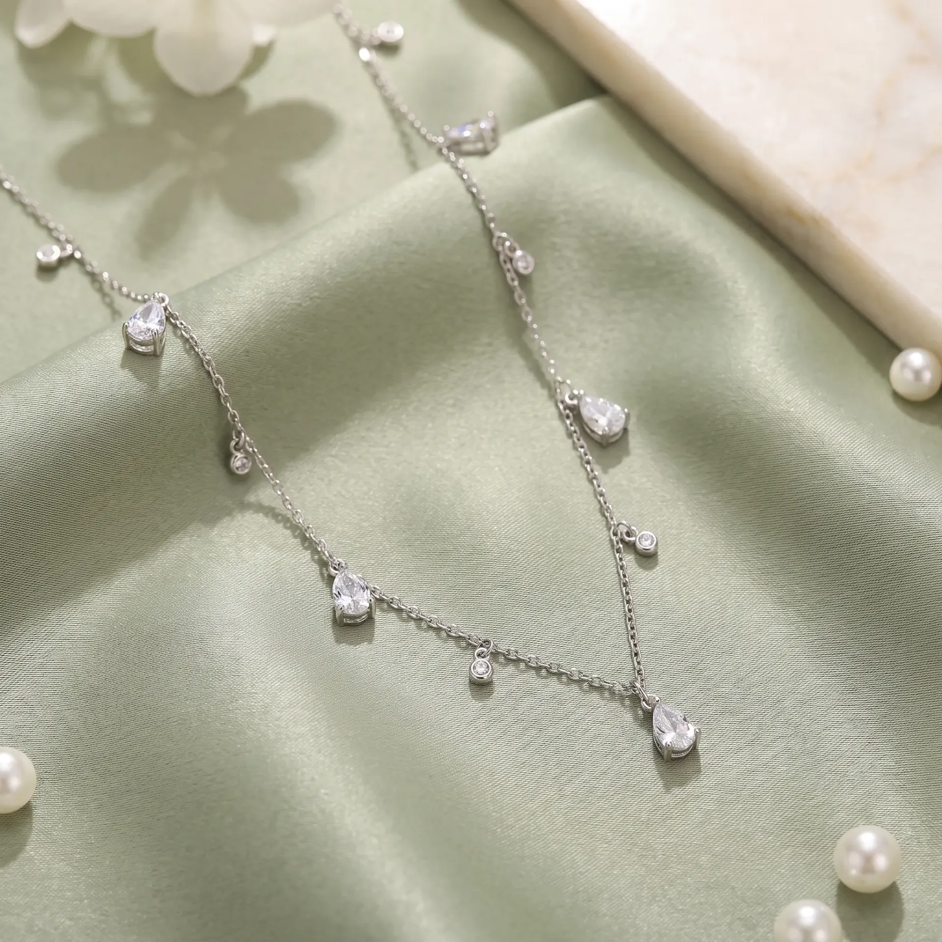 Hanging drops silver925 choker