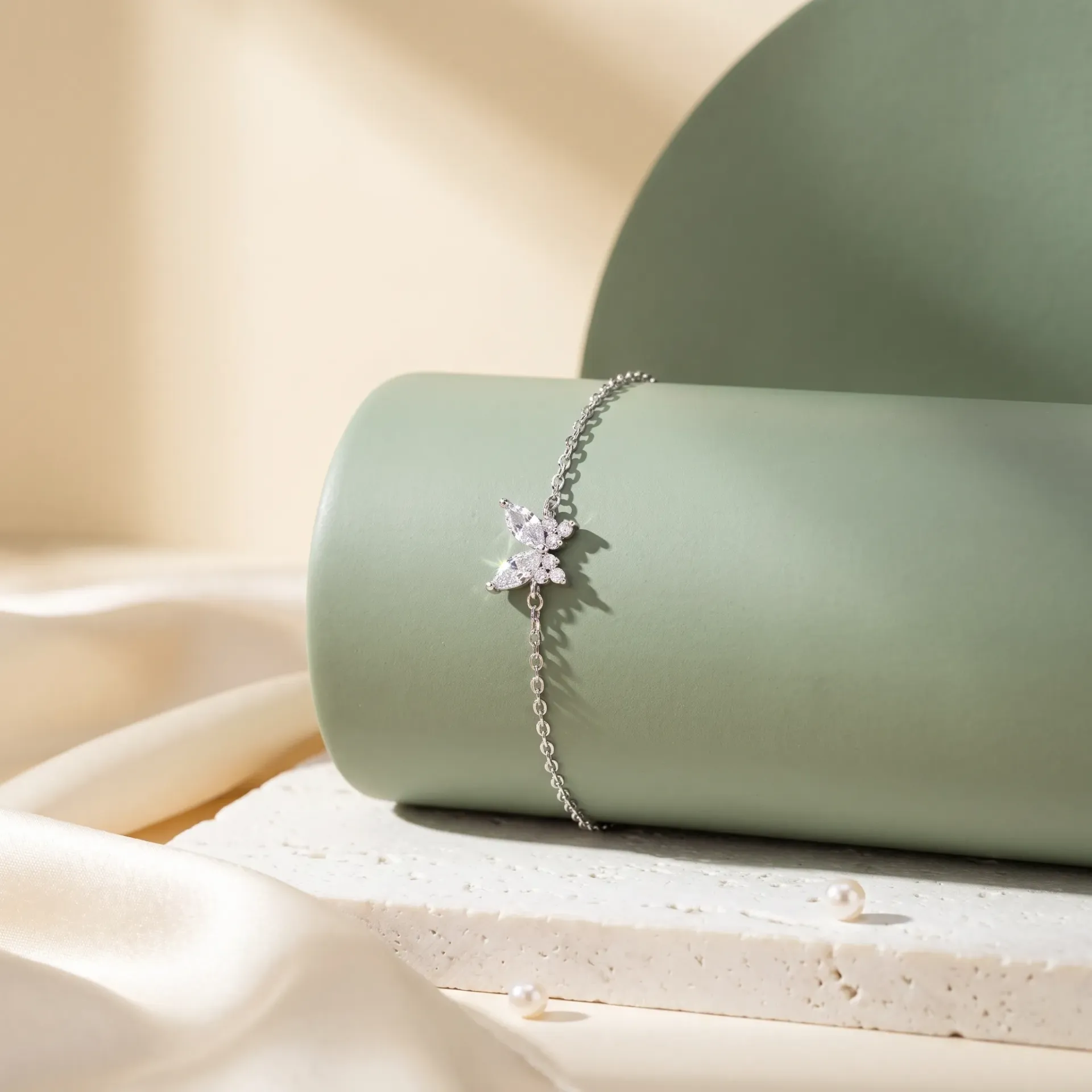 Single butterfly silver925 bracelet