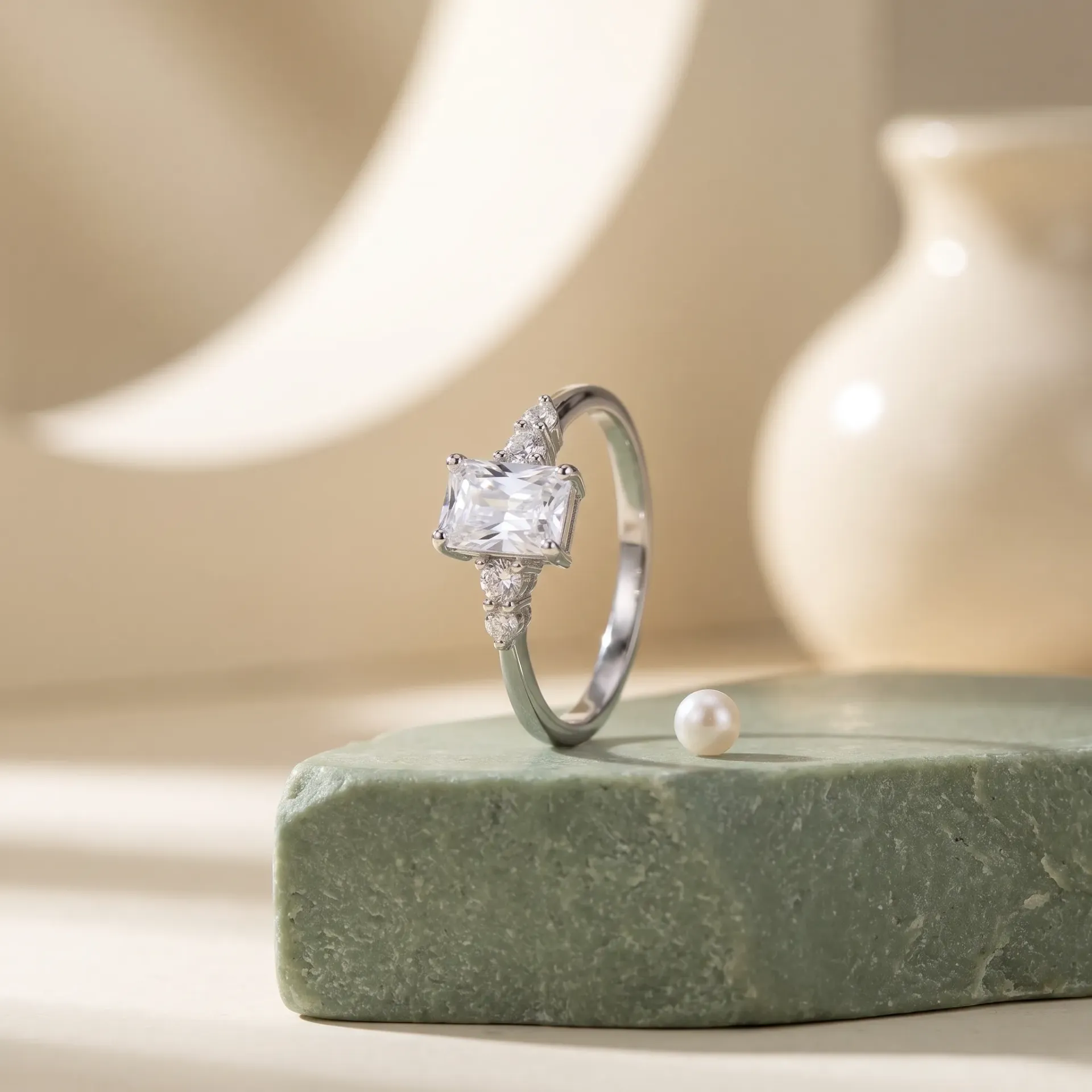 Square stone silver925 ring