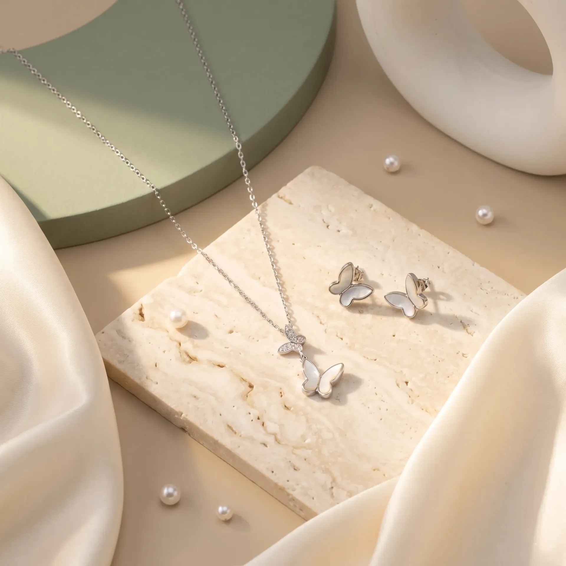 Butterfly silver925 set