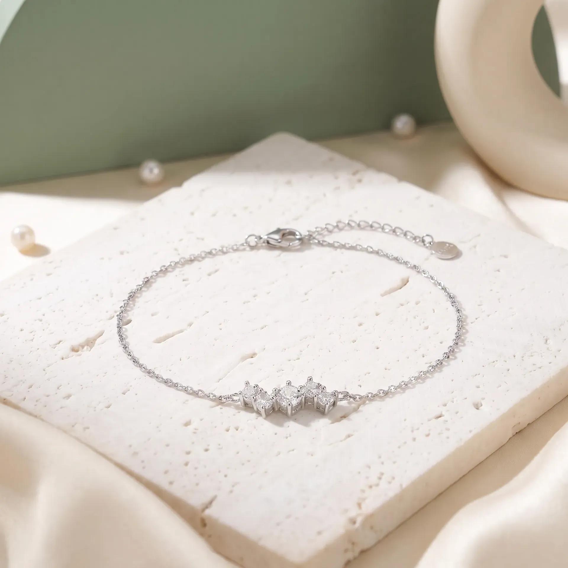 Marquise cluster silver925 bracelet