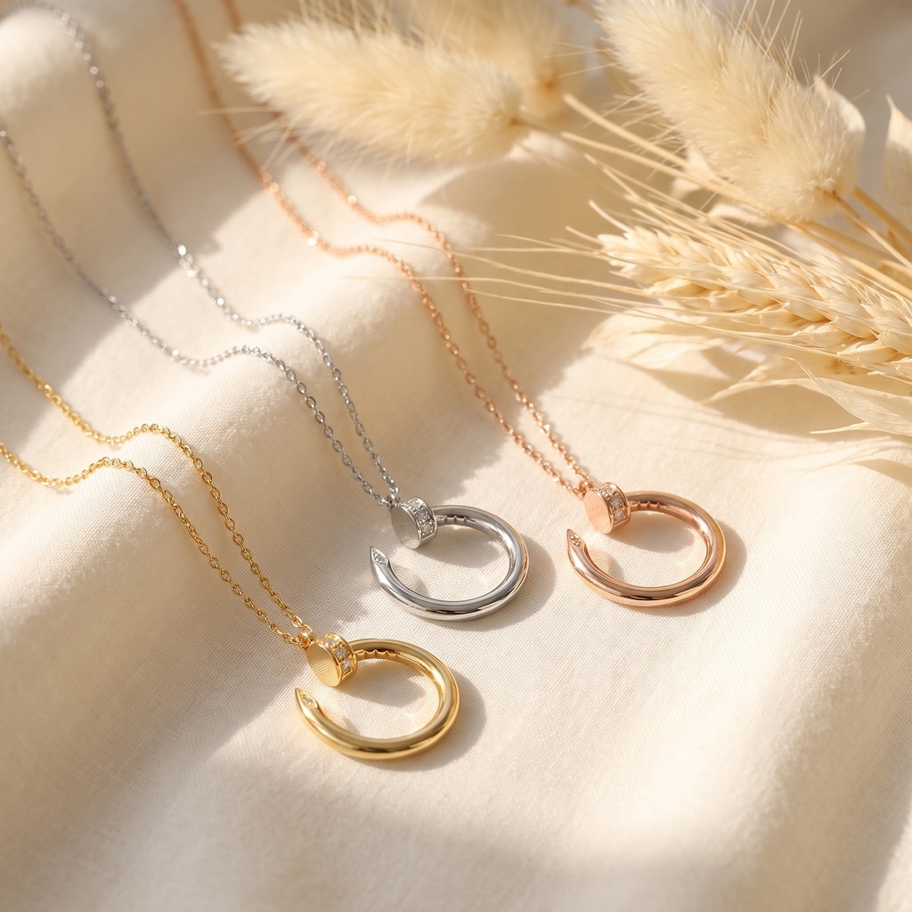 small nail necklace