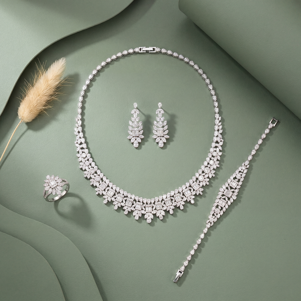 [CN2165] new elegant middle zircon set