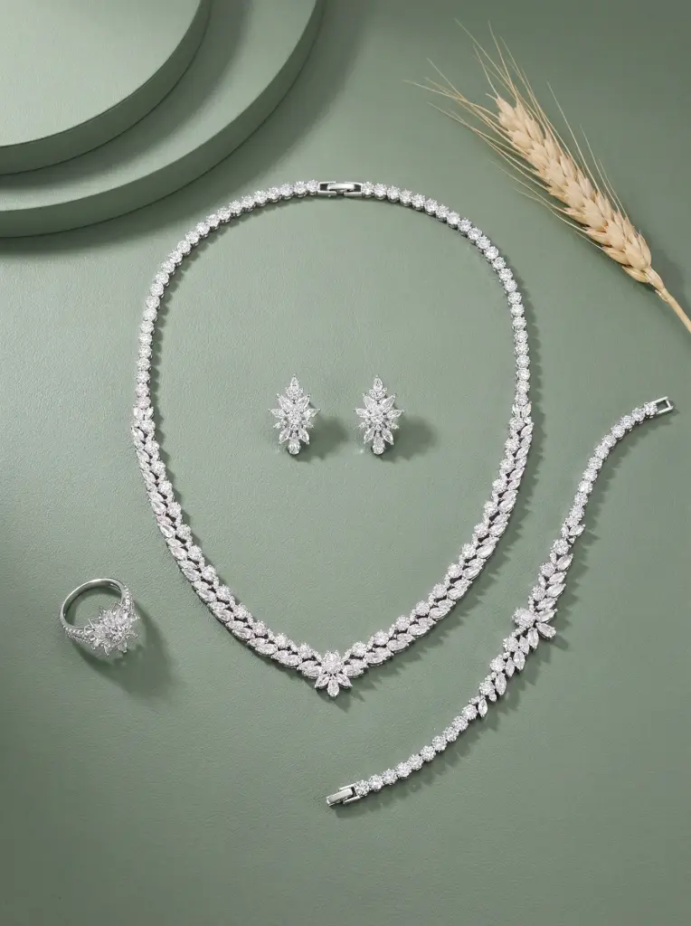 new simple elegant zircon set