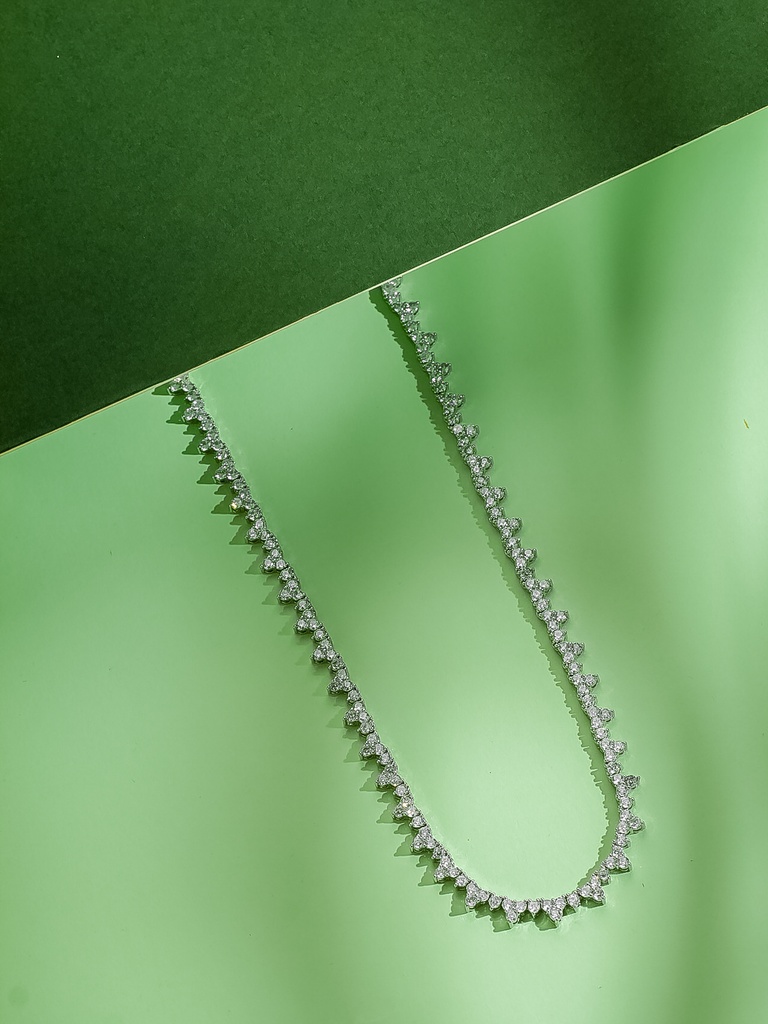 smooth simple zircon choker