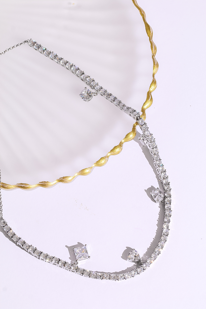 [CH-03-23] Square zircon choker