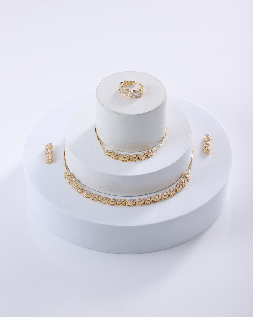 Adjustable smooth eye zircon set 