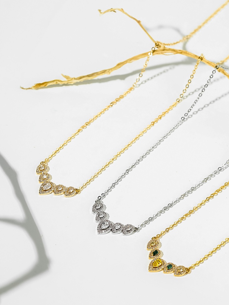 Smooth drops necklace (gold)