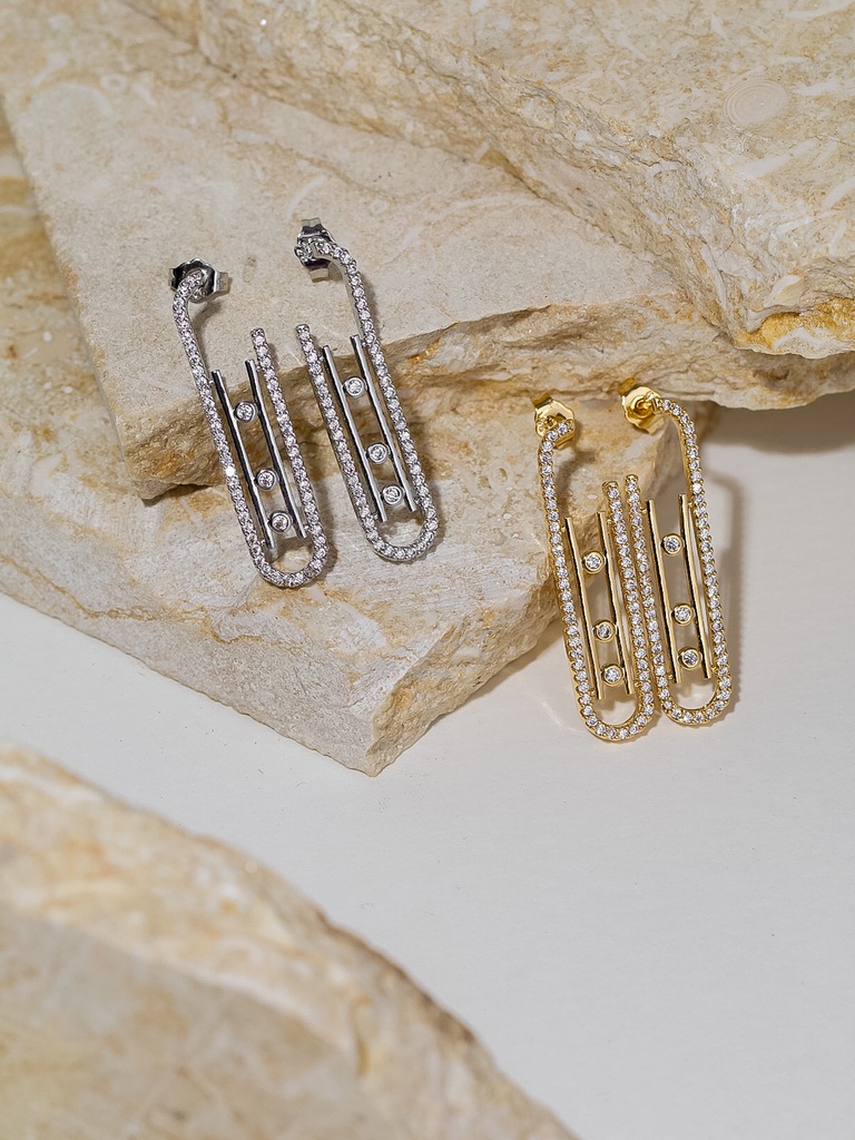 elegant long earrings  (gold)