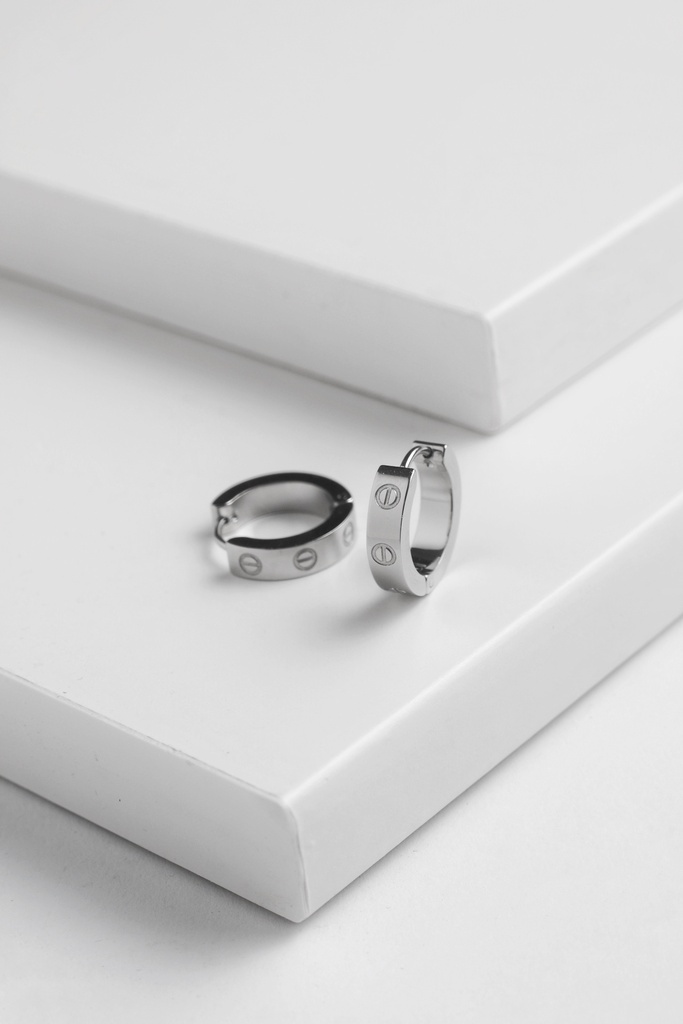 Smooth round earrings