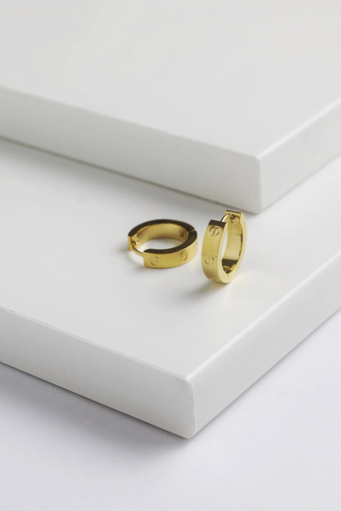 Smooth round earrings