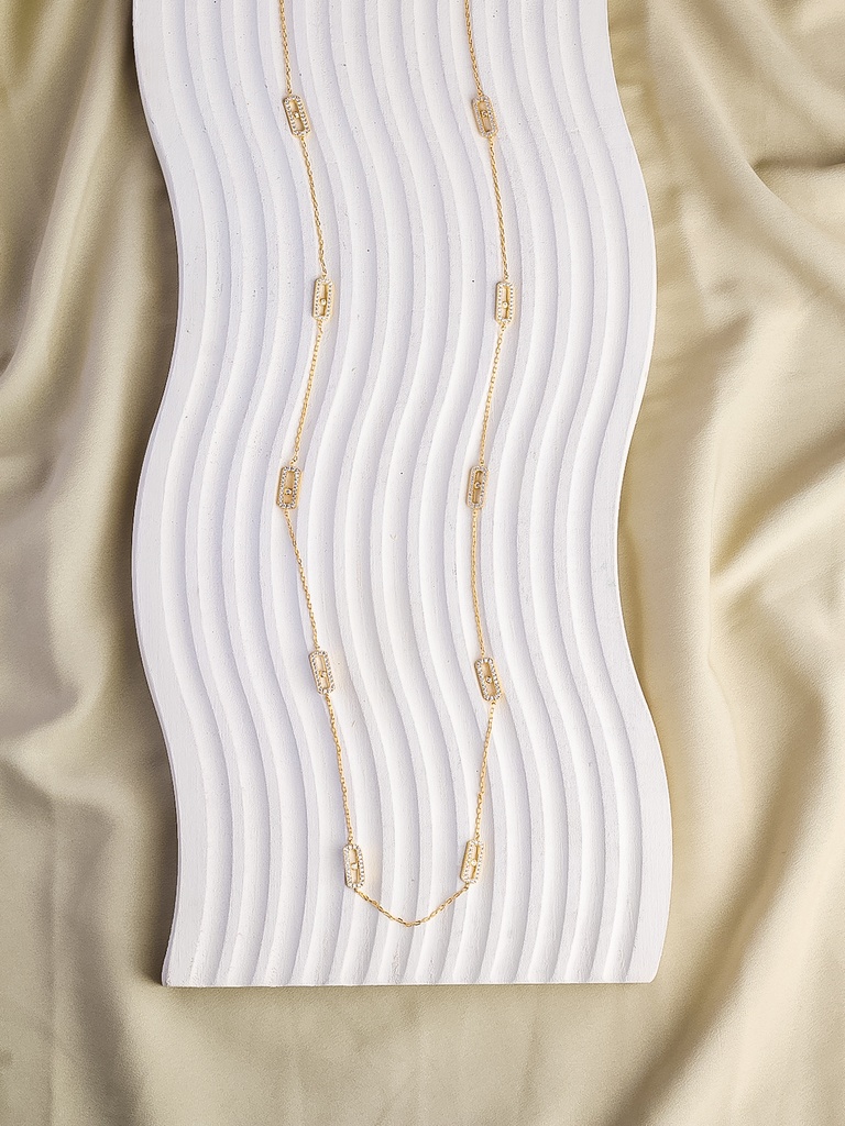 long  multi k necklace (gold)