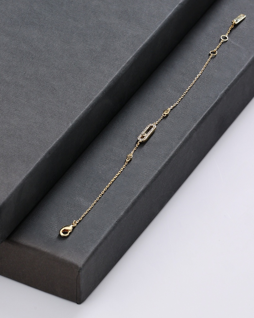 smooth k bracelet  (gold)