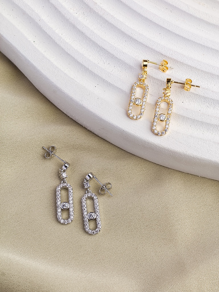 smooth k earrings  (gold)