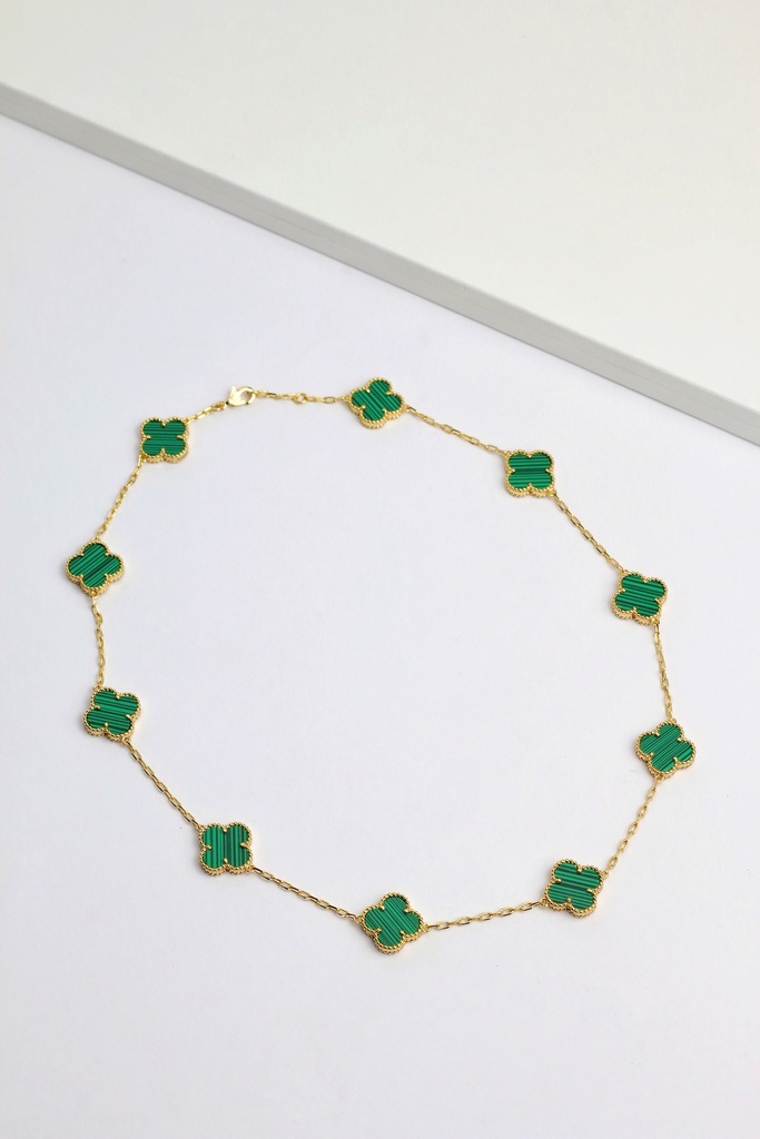Elegant chocker flower shape (green)