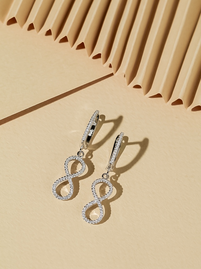infinity  silver 925 earrings