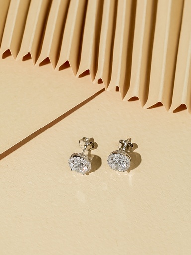 smooth round silver 925 earrings 6mm