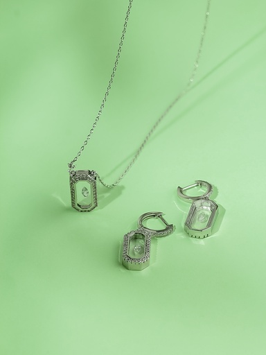 Rectangular shape elegant necklace set