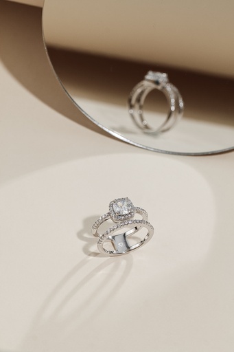 two layers elegant silver 925 ring 